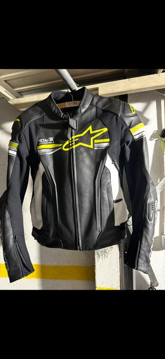Casaco pele compativel com air bag alpinestars