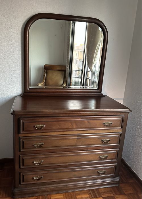 Quarto de casal em mogno - usado (ler até ao fim)