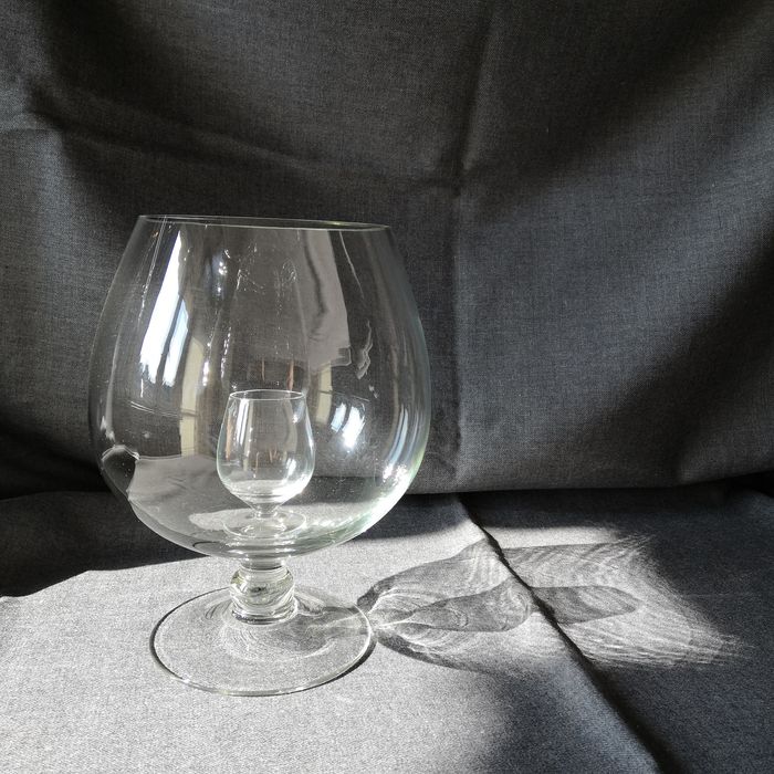 Wazon szklany kielich, kieliszek do koniaku