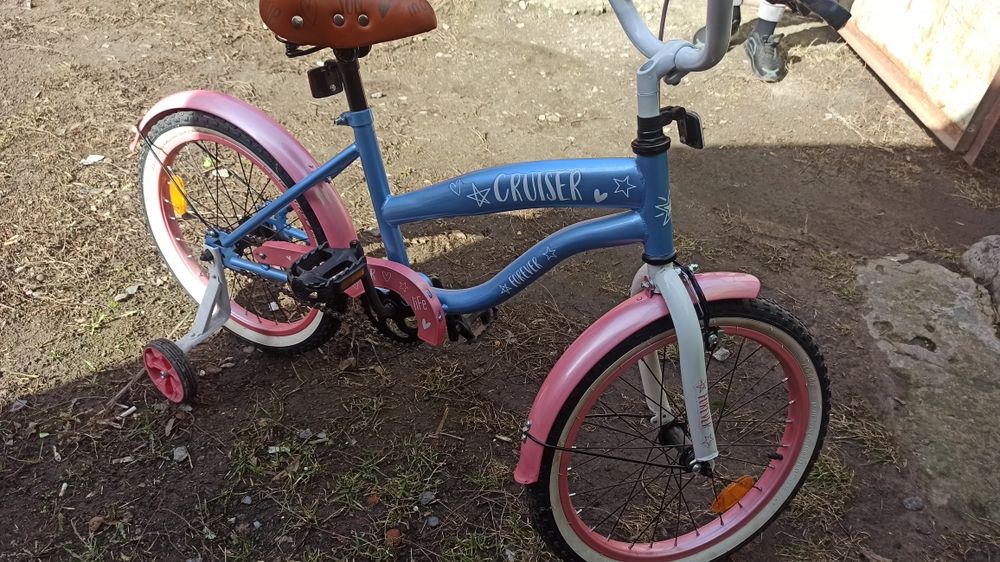 Велосипед TILLY Cruiser 18' T-21837 Голубой/Розовый с н