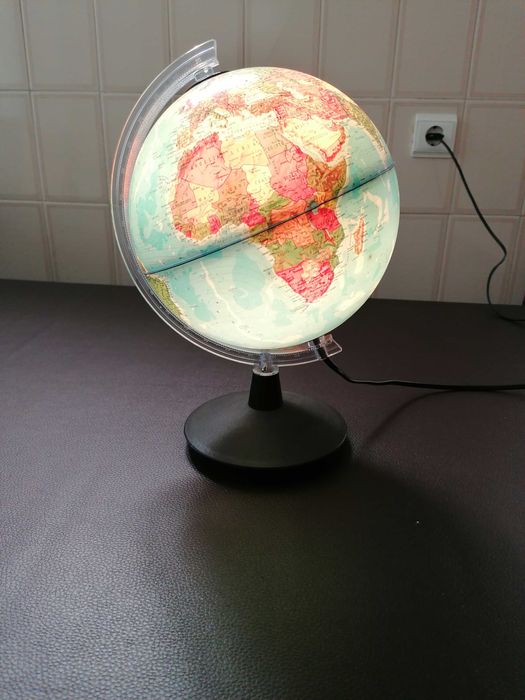 Globo, mapa com cores