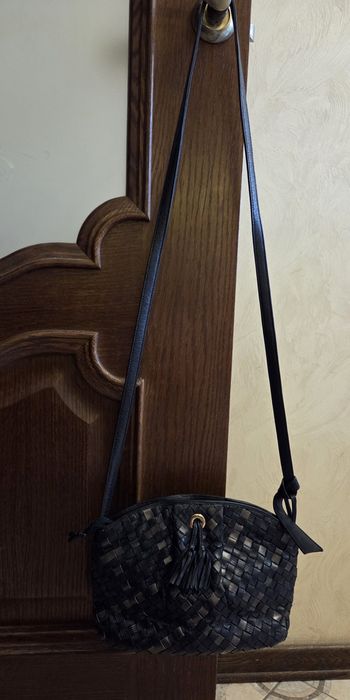 Сумка з плетеної шкіри