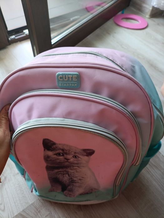 Plecak szkolny z kotkiem