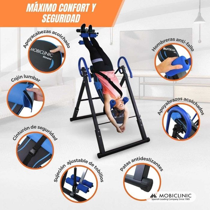 Inversion table, Foldable, 180° tilt, Up to 120 kg