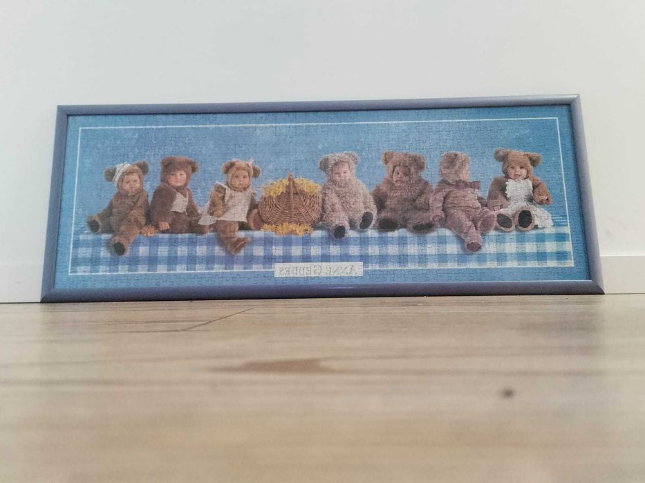 Quadro de Anne Geddes de 500 peças emoldurado e novo