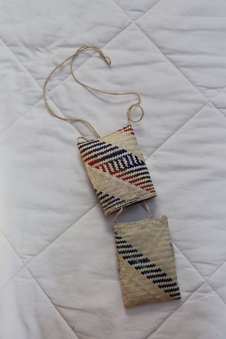 Bolsa De Palha Com Fio
