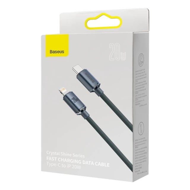 Оригінальний Кабель Baseus Crystal Shine USB Type-C to Lightning PD 20W 1.2м  для iPhone 14 13 12 11 X XR SE iPad
