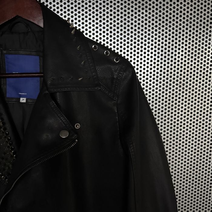 Archival Heavy Spiked Leather Biker Jacket