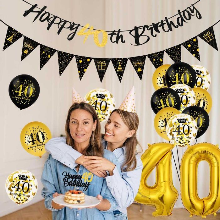 Dekoracja na 40 urodziny dla mężczyzny i kobiety