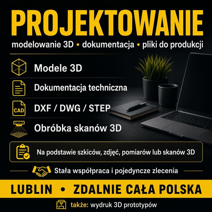Projektowanie CAD | Modelowanie 3D | Rysunki techniczne | DXF DWG STEP