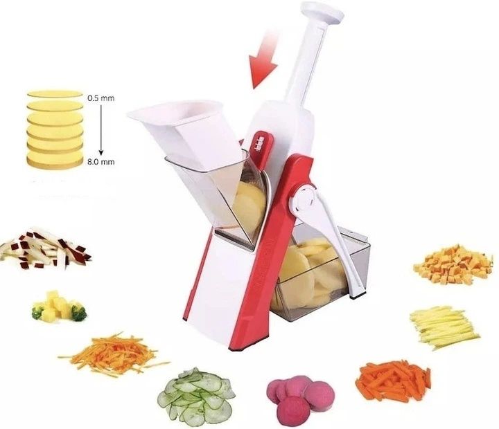 Подрібнювач для овочів Mandoline Safe Slice з контейнером, мультислайсер для овочів