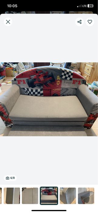 Kanapa piankowa, Sofa dla dzieci, formuła 1