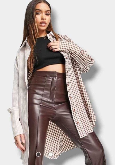 Длинная рубашка оверсайз Missguided в модном дизайне, р. One Size