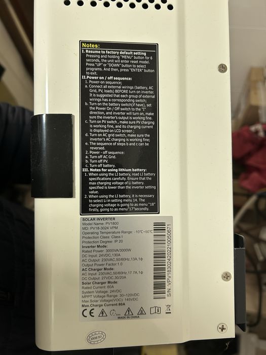 Інвертор solar inverter 3000 ват