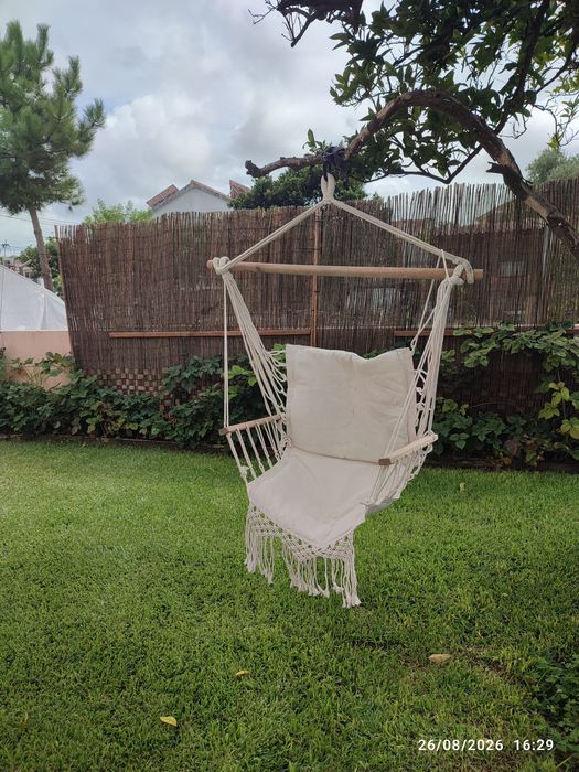 Cadeira Suspensa Estilo Macramé / Baloiço de Jardim