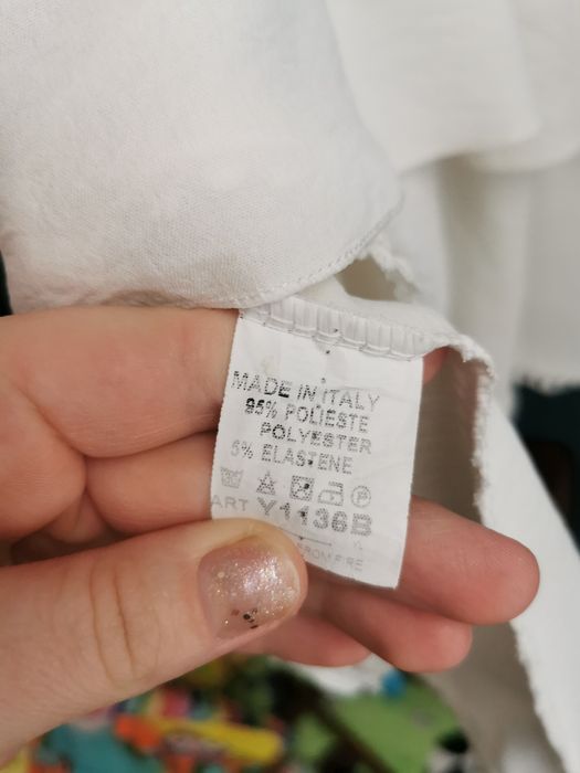 Biała sukienka z falbanką S M