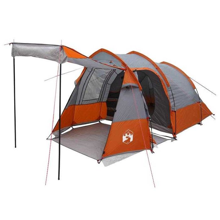 Tenda Túnel Cinza e Laranja 390x215x152 cm