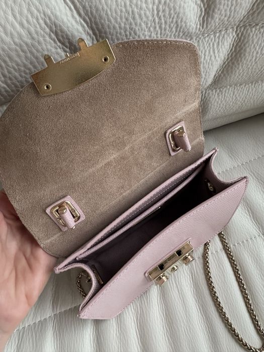 Сумка Furla metropolis mini оригинал. Маленькая нежно-розовая кросбади