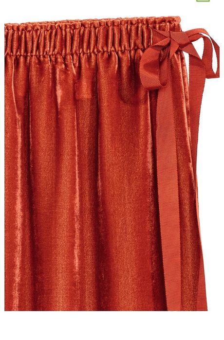 H&M юбка плюш терракотовая новая