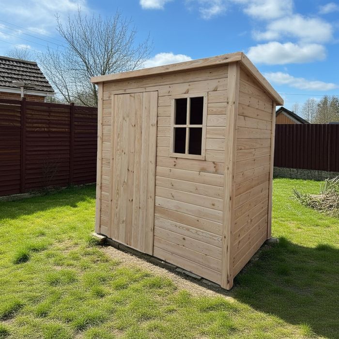 Domek drewniany z dachem jednospadowym 2x2m