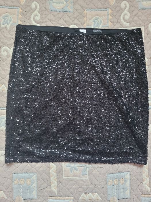 Паєтка тканина паетка ткань черная юбка короткая красивая италия рукод