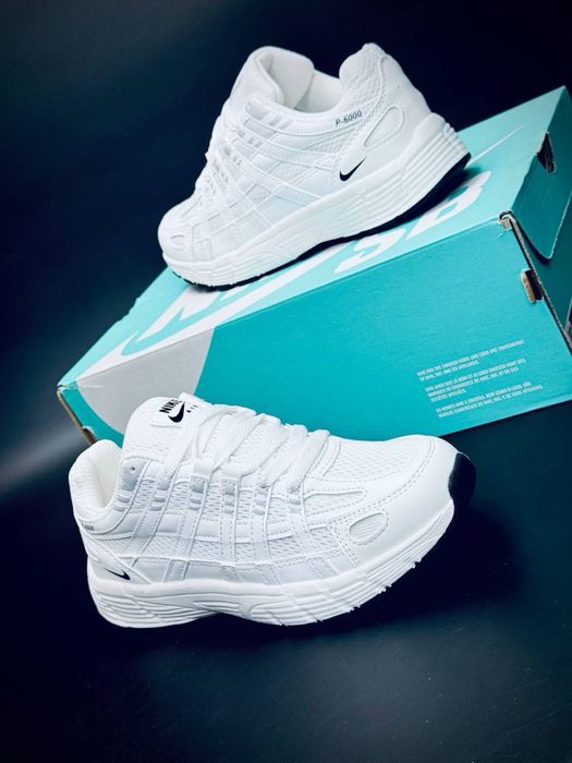 Чоловічі кросівки Nike P-6000  білі легкі дихаючі кросовки найк