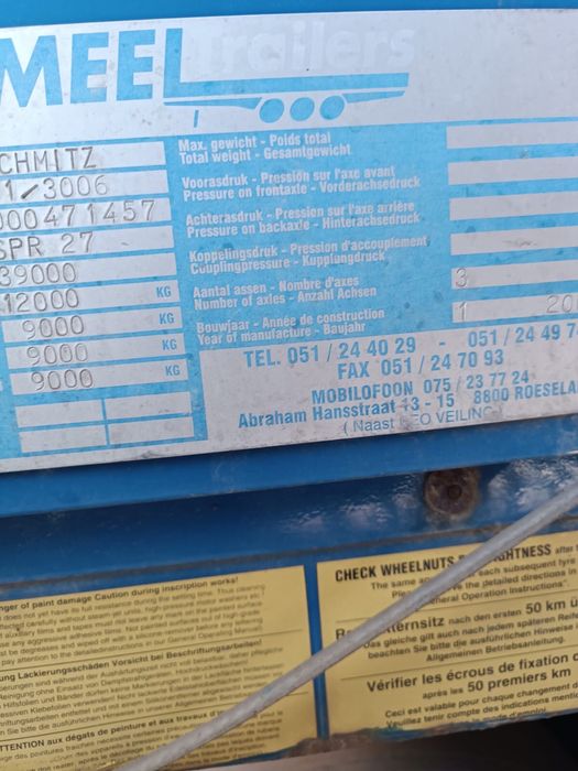 Schmitz SPR27 2000 полуприцеп