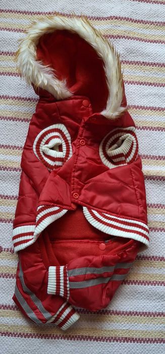 Vestuário (tipo kispo) para cão médio_pequeno (casaco_calças) peça nova