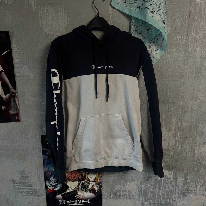 ‼️-50%‼️Худи Champion в синяя белая S