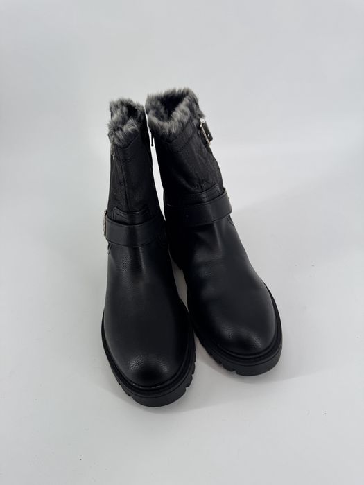 Botki kozako czarne ocieplane 39 z klamerka na jesien zime