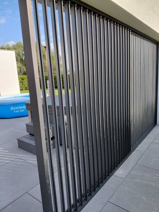 Ruchome deseczki system aluminiowy shuttersy zabudowa tarasu każdy RAL