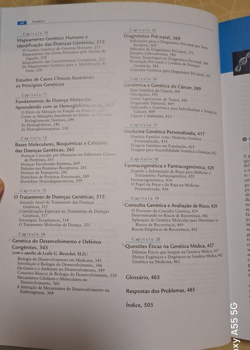 Genética Médica, Thompson & Thompson, 7ª edição,  Elsevier.