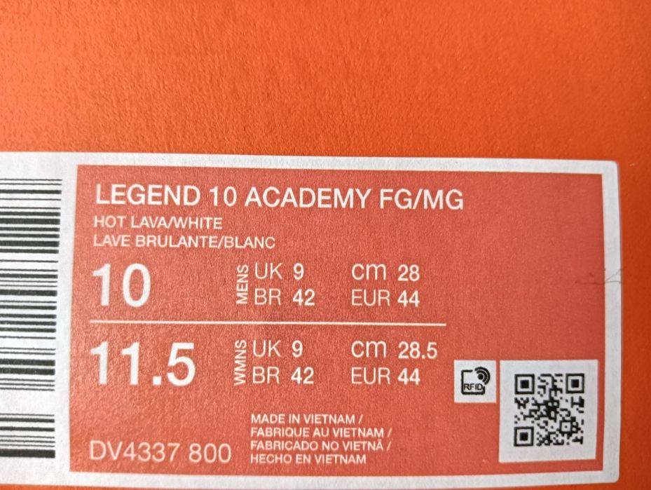 Nowe buty piłkarskie Korki Nike Tiempo Legend 10 Academy FG/MG  44