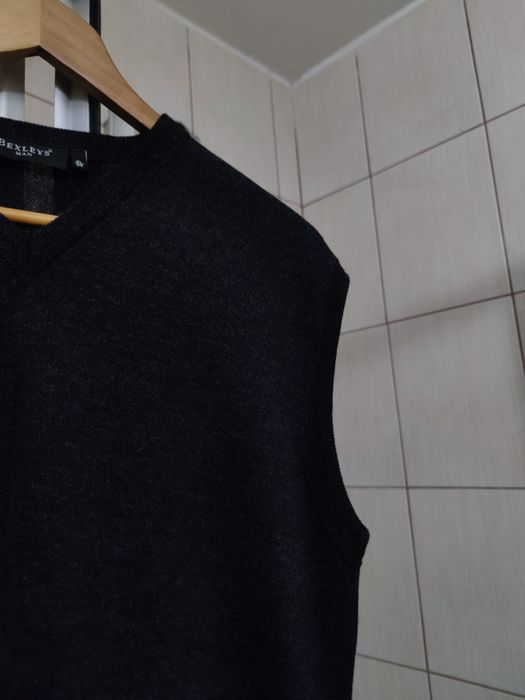 sweter sweterek XL Bexleys wełna wełniany elegancki bezrękawnik materi