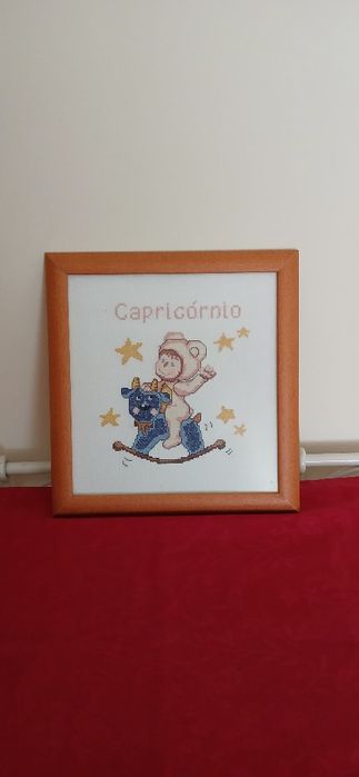 Quadro bordado a ponto cruz