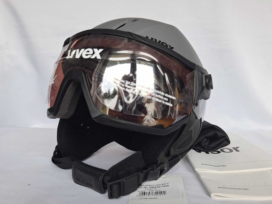 Kask narciarski Uvex Instinct Visor Pro V Vario Rhino L 59-61cm