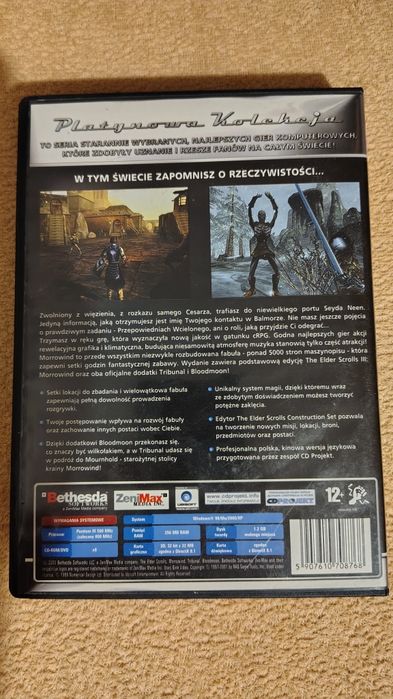 The Elder Scrolls 3 Morrowind Platynowa Kolekcja Gry PC