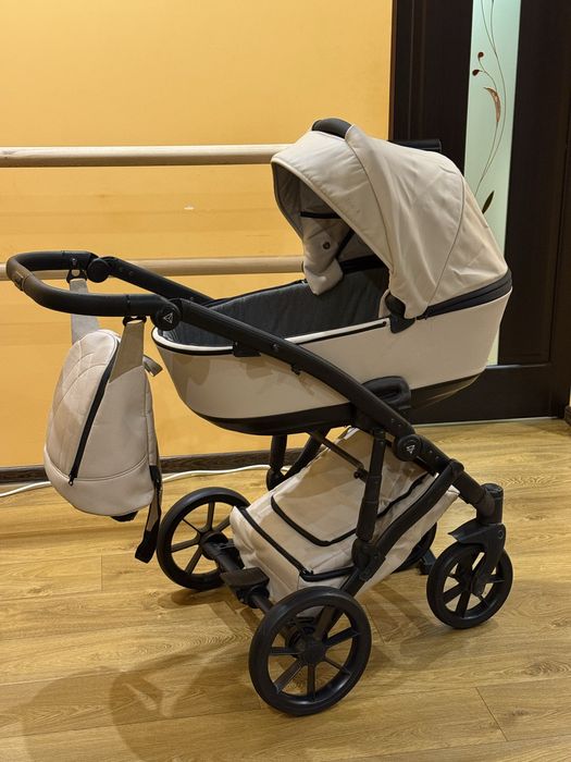 Коляска 2 в 1 Junama Space Beige Eco 02 еко шкіра (J-SpE-02)