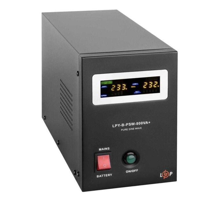 ДБЖзправильною синусоїдою12V
LPY-B-PSW-800VA+ (5б0ВТ) 5А/15А