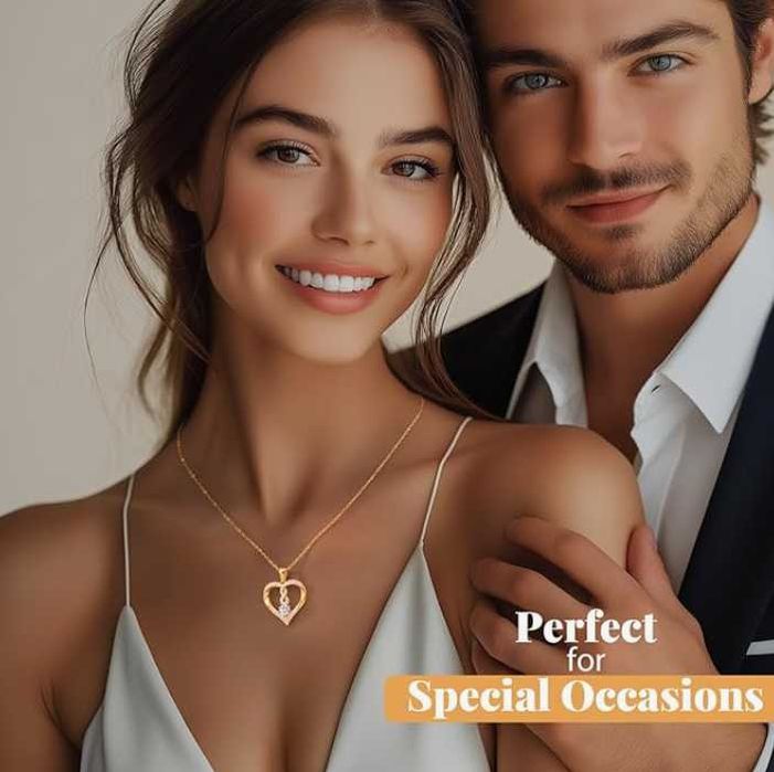 ZŁOTY NASZYJNIK SERCE ŁAŃCUSZEK zawieszka Srebro 925 pozłacane