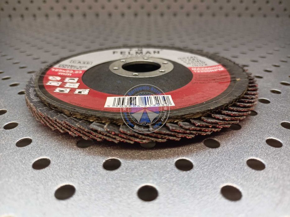 100 szuk Tarcza Listkowa Ceramiczna 125mm P40 FELMAN Ceramic RED lamelka tarcza listkowa 125 tarcza lamelkowa 125  tarcza listkowa do drewna