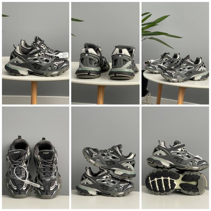 р36-41 Кросівки Balenciaga Track 2 Black White Red Grey