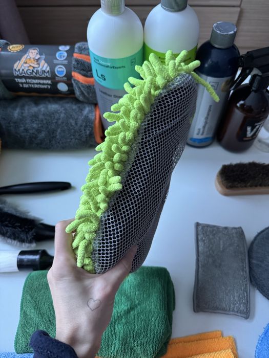 Набір для мийки авто шампунь фібра щітки (набір 4500 грн)