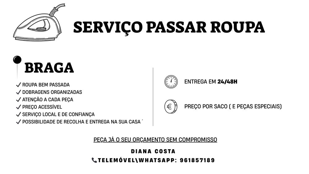 Serviço de Passar a ferro