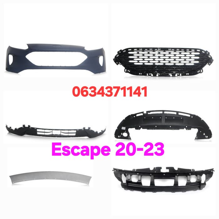 Бампер передній Ford Escape 20-23 жалюзі фара молдинг LJ6Z17D957AAPTM