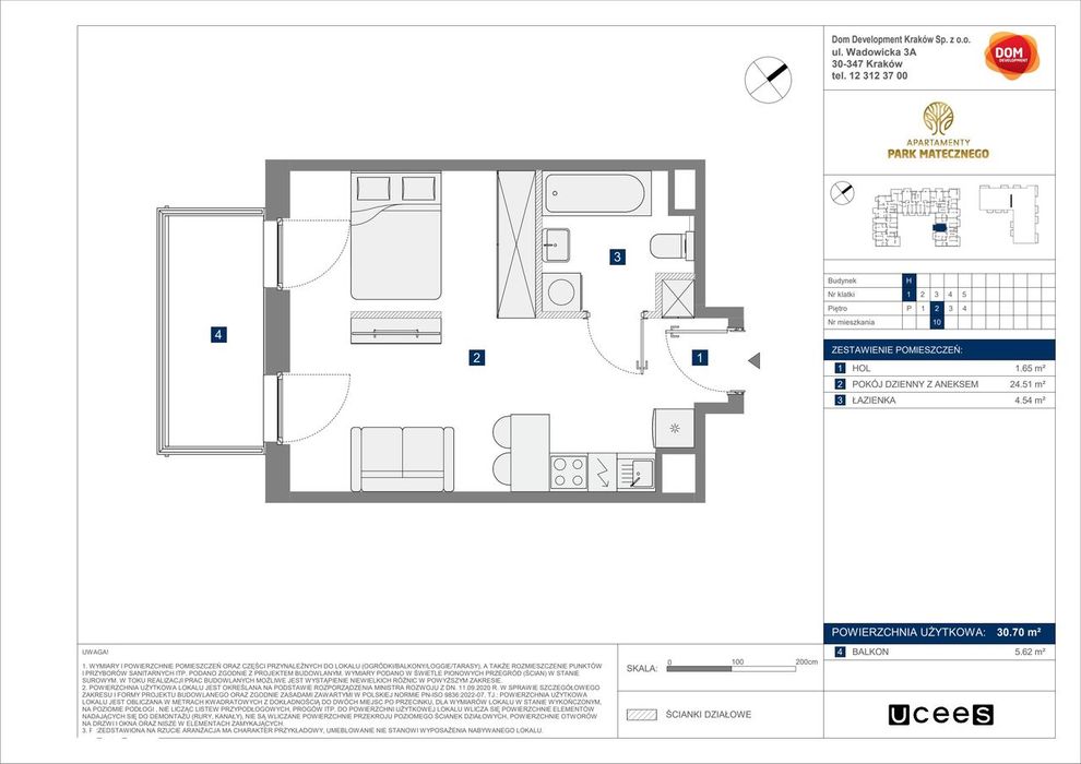 1-pokojowe mieszkanie 30m2 + balkon Bez Prowizji