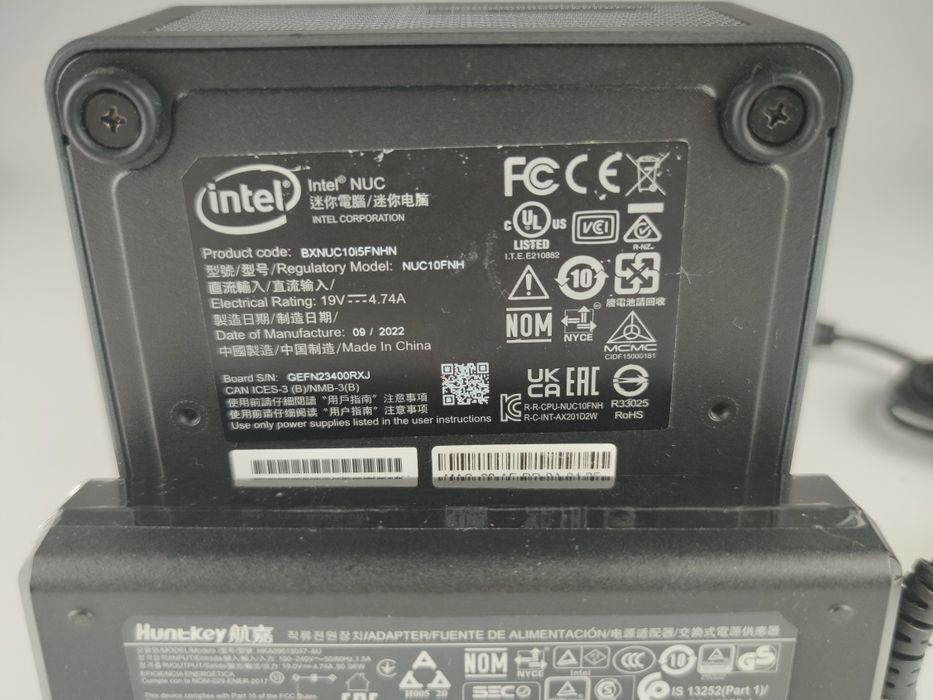 Компактний ПК Intel NUC 10 i5 (NUC10i5FNH) 16 GB RAM (опція + Dock станція)