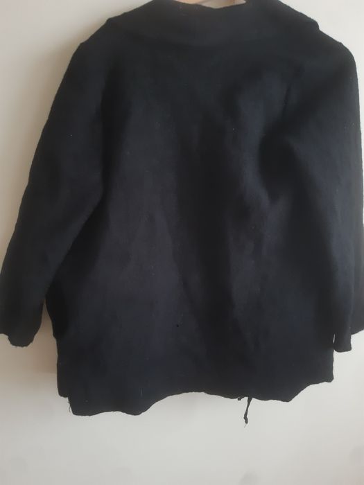 Szara narzutka bolerko damska 100% wełna merino ANCORA rozmiar XL