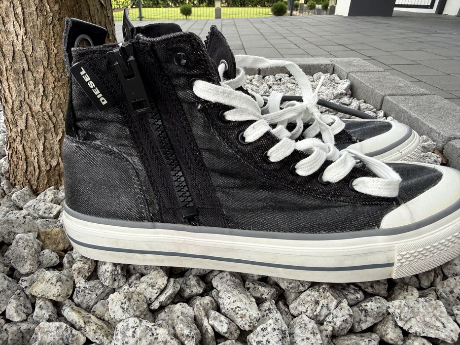 Diesel Trampki - S-Astico Mid Zip 42 Black gratis