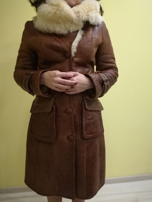 Дубленка, зимнее пальто, р. S
